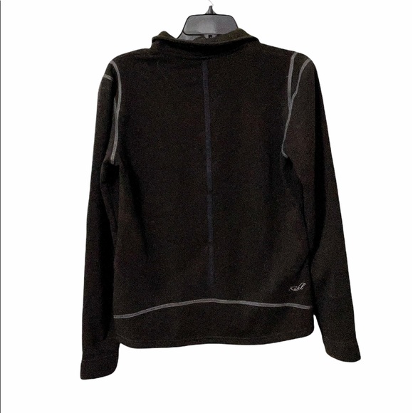 Kuhl Dark Brown Full zip sweater Jacket with Gray Accents - Picture 5 of 5